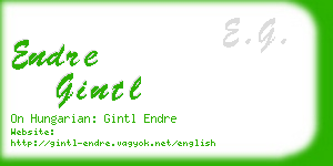 endre gintl business card